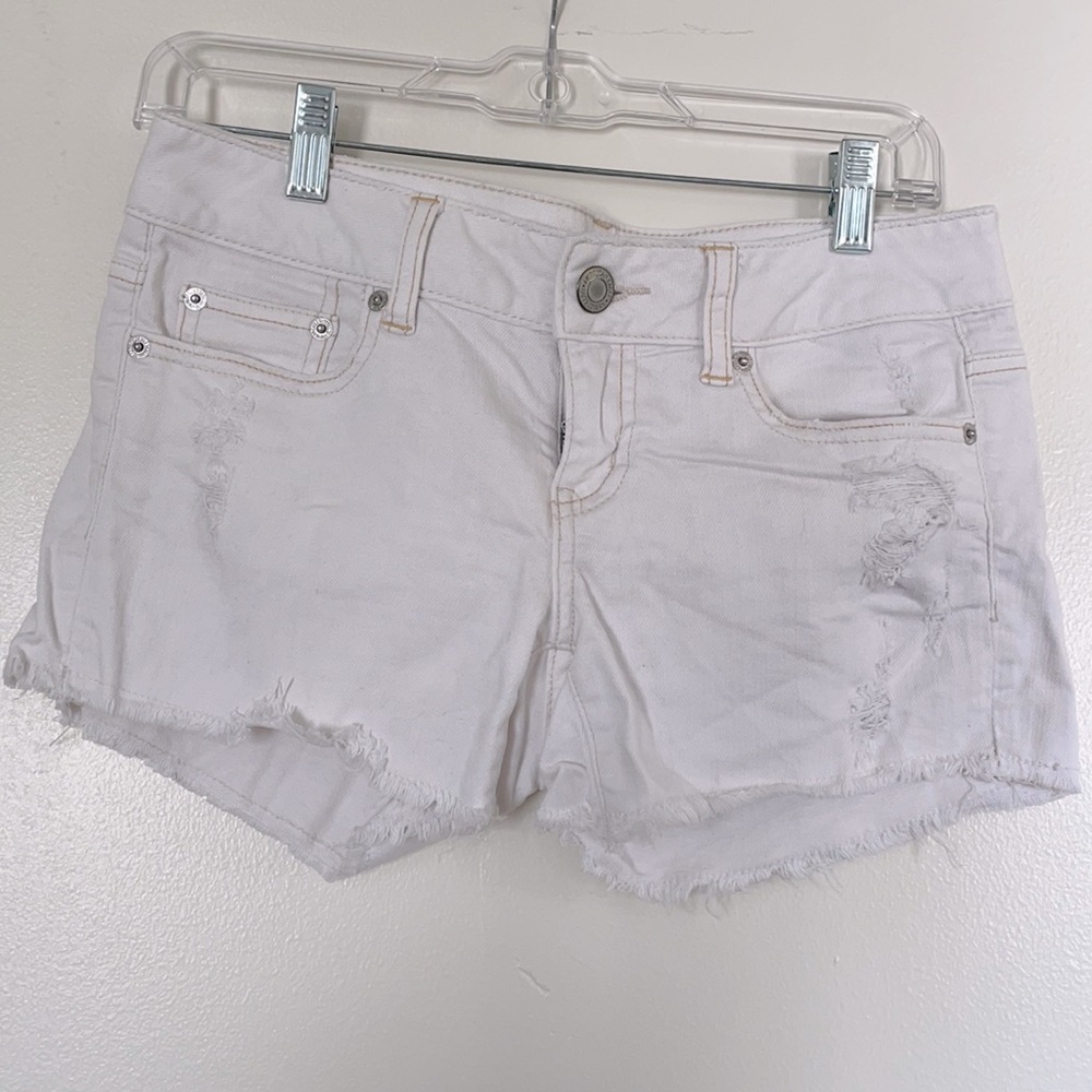 White Jean Shorts